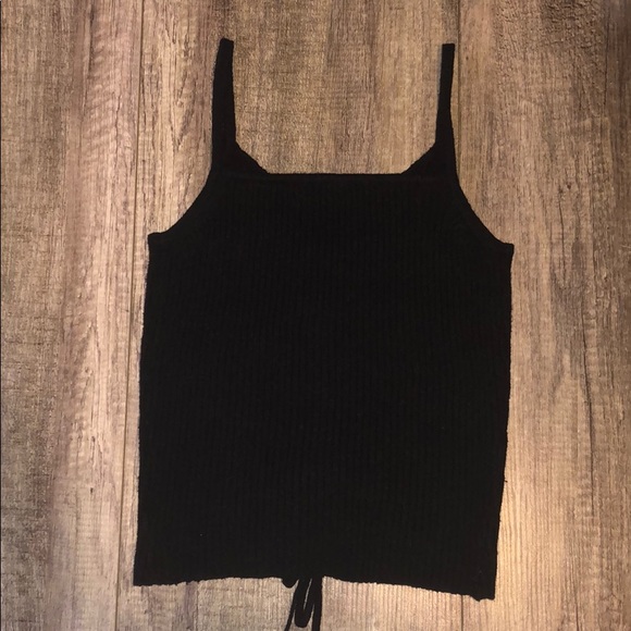 AE Ribbed Front Lace Up Sweater Tank - Picture 5 of 5